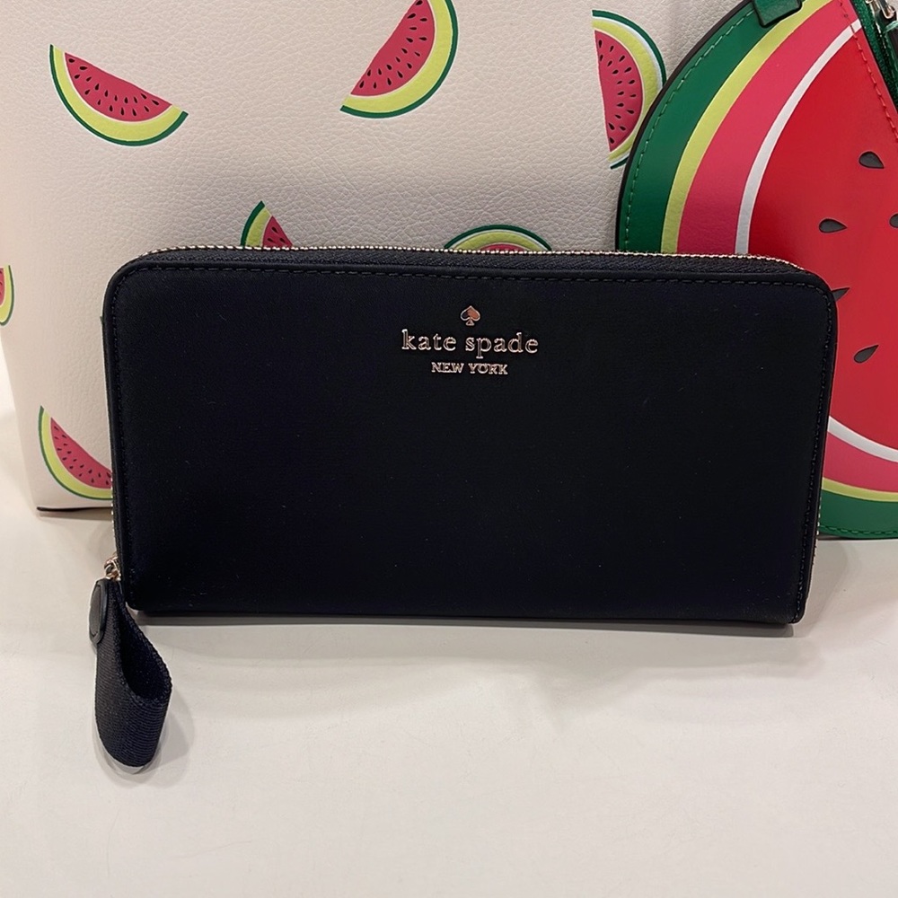 Kate Spade Chelsea Nylon Large Continental Wallet
Color: Black 
NWT - Picture 11 of 16